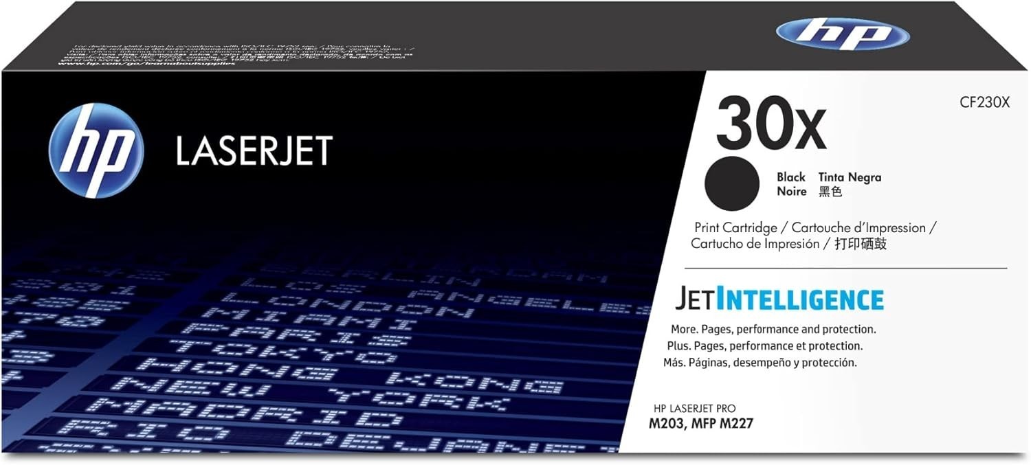 HP 30X Black High-yield Toner Cartridge | CF230X HP 30X Black High-yield Toner Cartridge | CF230X