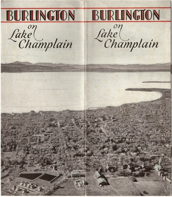 1920's Burlington, VT Travel Guide Booklet, Pictoral Vignettes and a Map