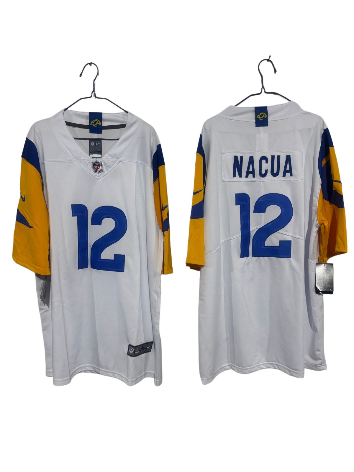2026 Men\'s Puka#12 Nacua Blue/White/Black/Yellow Stitched Jersey S-3XL Duty-Free