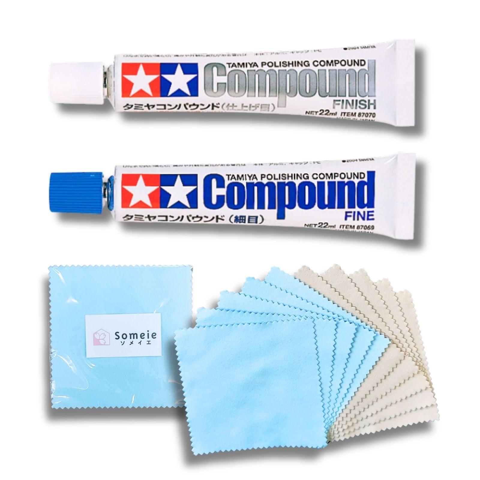 Tamiya Polishing Paste Fine Compound 87069&Finishing Compound 87070&Compound ... Tamiya Polishing Paste Fine Compound 87069&Finishing Compound 87070&Compound ...