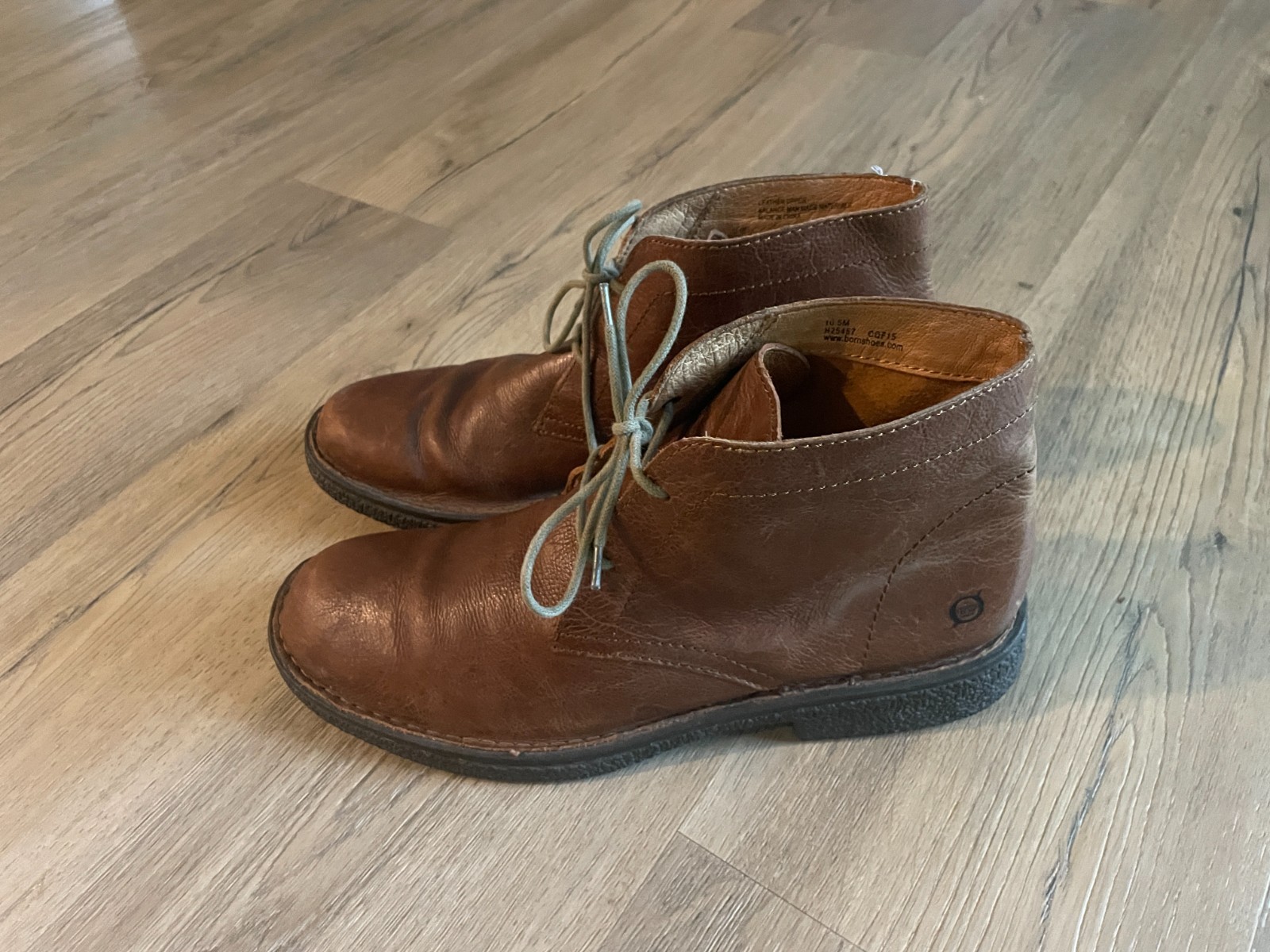 Born Men\'s Harrison Chukka Brown Leather Boots Size: 10.5M Outdoor Casual