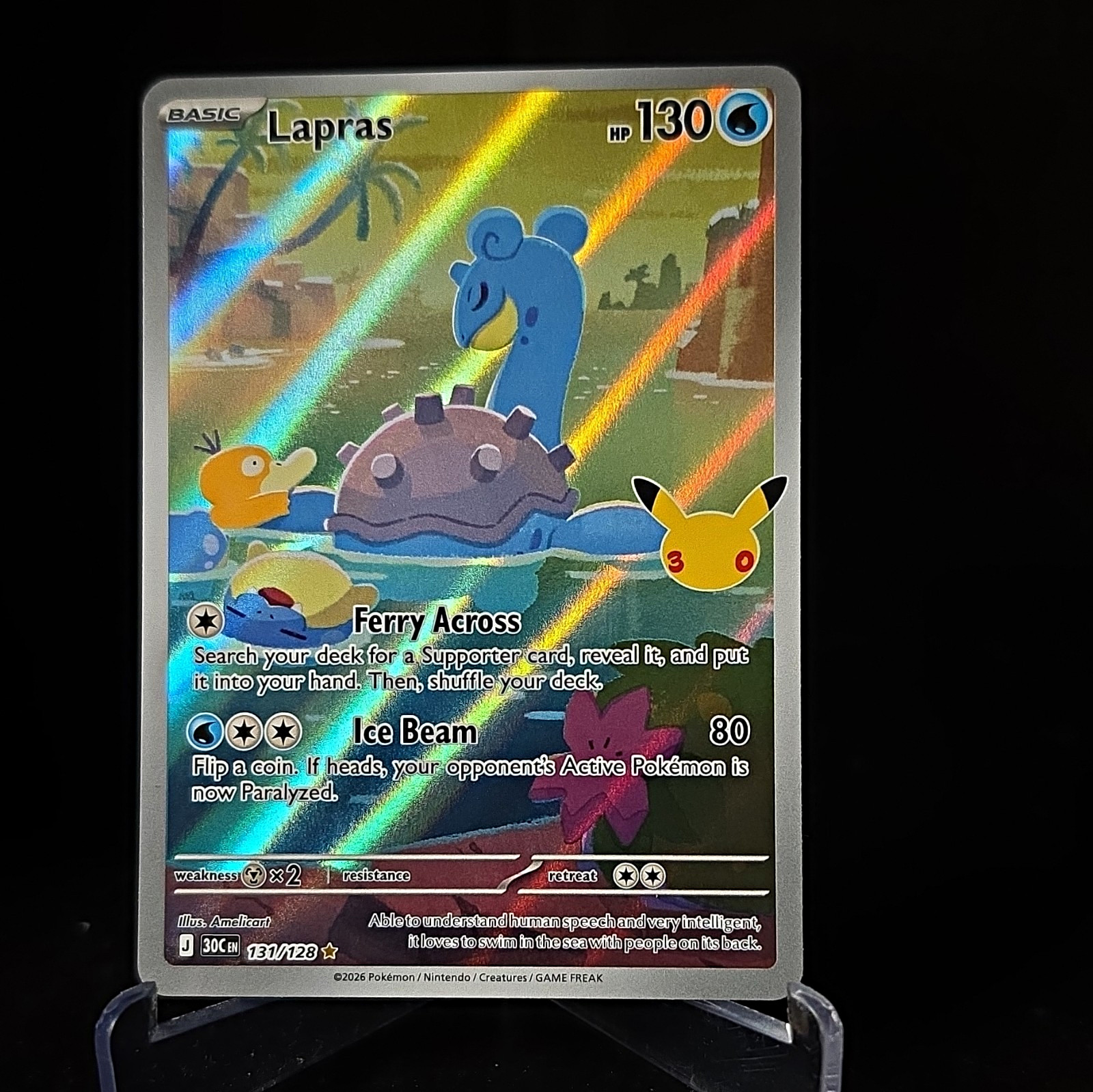 Lapras 131/128 Me: 30th Celebration Holo Lapras 131/128 Me: 30th Celebration Holo
