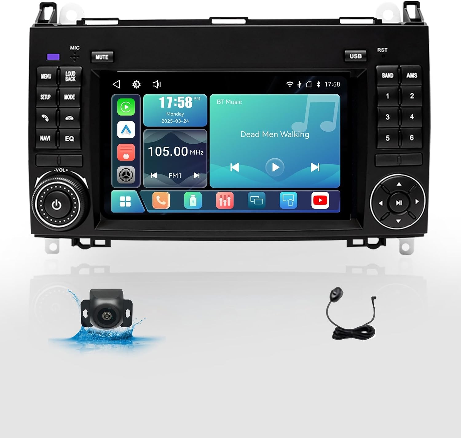 Uckazy 7in Linux Car Stereo Mercedes Sprinter Vito B200 CarPlay Android Auto Uckazy 7in Linux Car Stereo Mercedes Sprinter Vito B200 CarPlay Android Auto