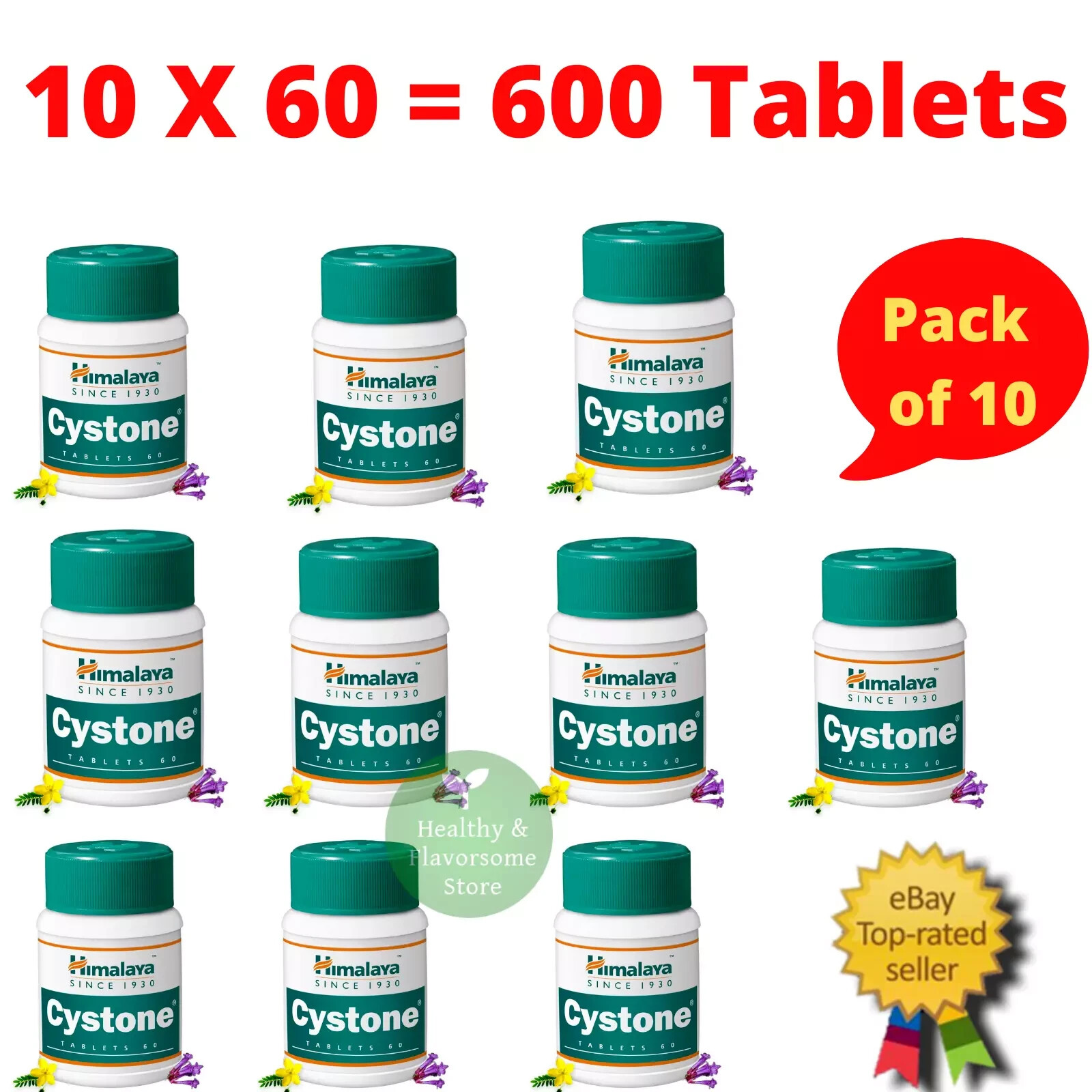 10 x Best Herbal Himalaya Cystone Herbal Ayurvedic 60 Tablets Each 