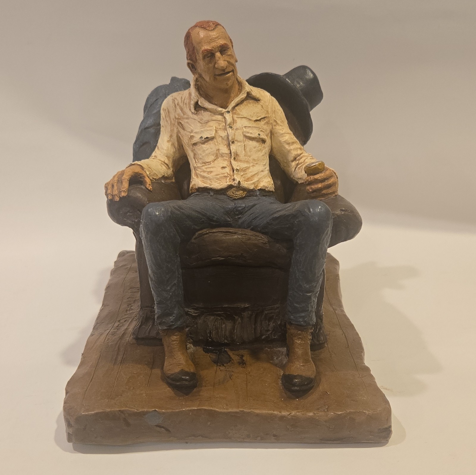 VTG 1973 Michael Garman Cowboy Chairman of the Range Statue Sculpture Signed VTG 1973 Michael Garman Cowboy Chairman of the Range Statue Sculpture Signed