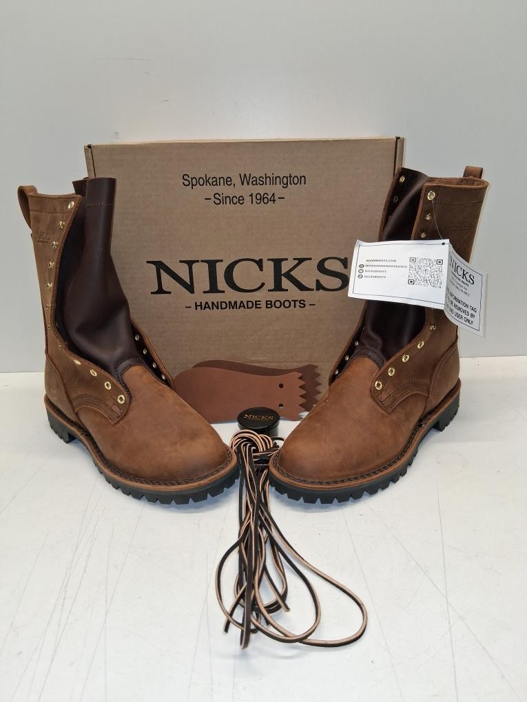 Nicks WS Brown Boots In Box Size 9.5C (P03072470)
