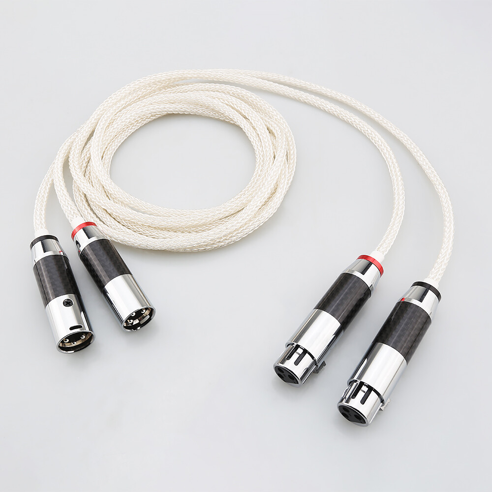 Pair 5N Pure Silver 16 Cores Wire HiFi Audio Interconnect Balanced XLR Cable Pair 5N Pure Silver 16 Cores Wire HiFi Audio Interconnect Balanced XLR Cable