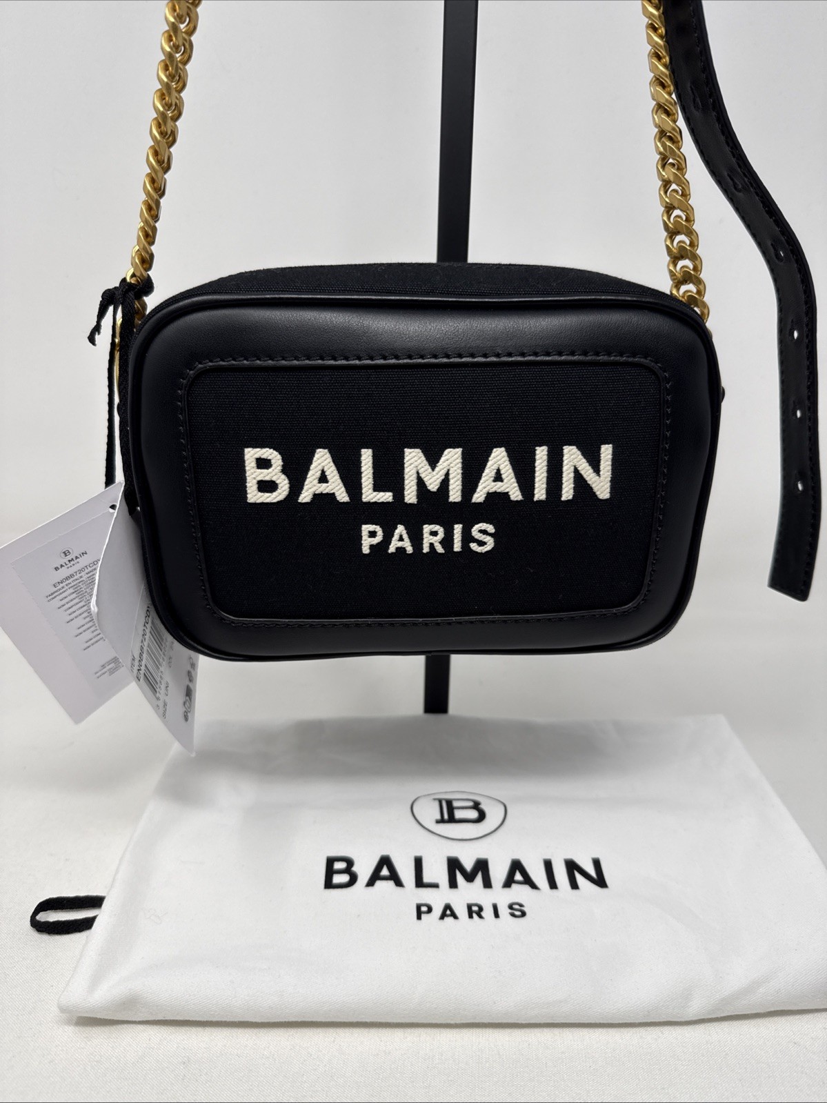 Balmain B-Army 18 Canvas Logo Camera Bag NWT Balmain B-Army 18 Canvas Logo Camera Bag NWT