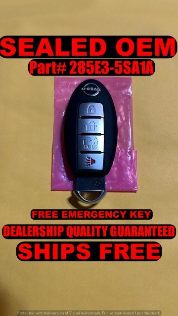 SEALED W NEW LOGO OEM 2018-25 NISSAN LEAF SMART KEY FOB 285E3-5SA1C CWTWB1G0168