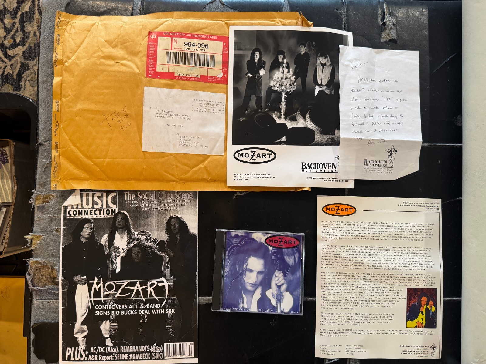 MoZart 1993 Promo CD Press Kit Bachoven Roy Thomas Baker Rare Hard Rock AOR