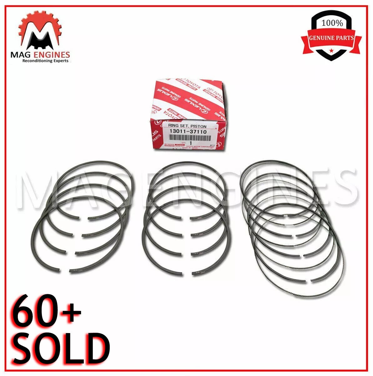 13011-37110 GENUINE OEM PISTON RING SET FOR 2ZRFXE AURIS PRIUS LEXUS CT200h 13011-37110 GENUINE OEM PISTON RING SET FOR 2ZRFXE AURIS PRIUS LEXUS CT200h
