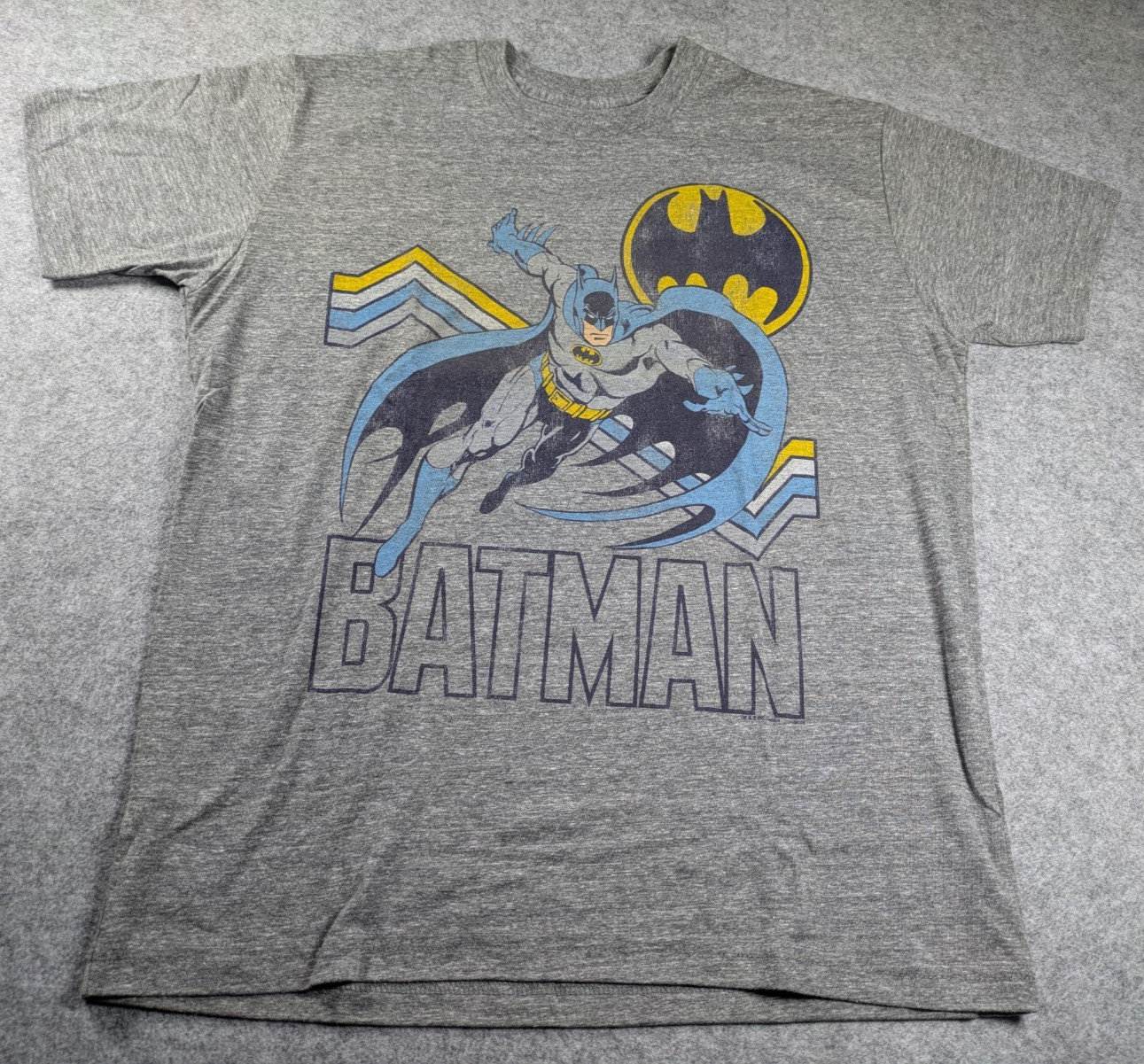 Vintage Batman Shirt Mens Small Gray Graphic Deadstock DC Comics Junk Food USA