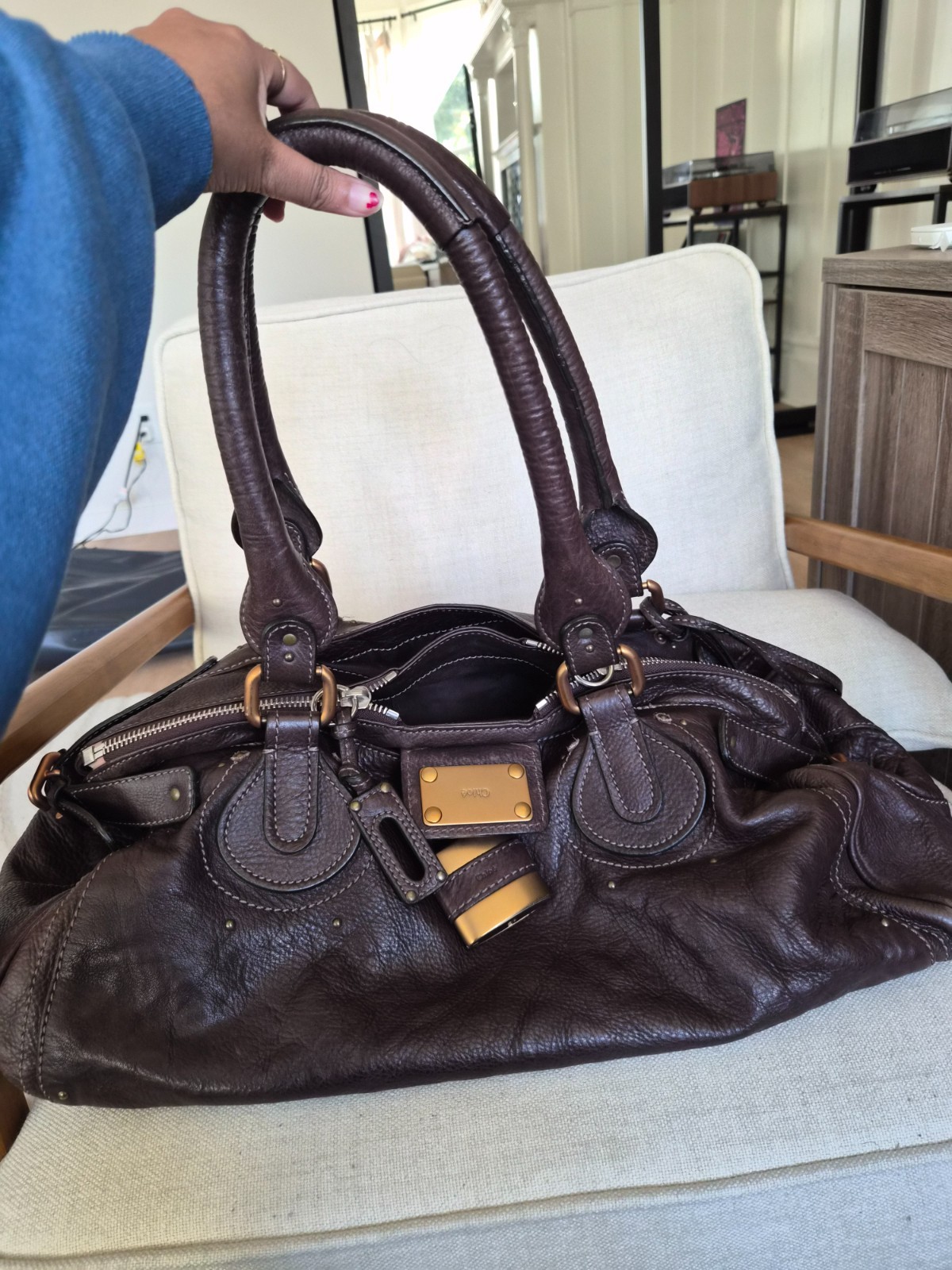 Chloe Paddington Dark Brown Bag Large