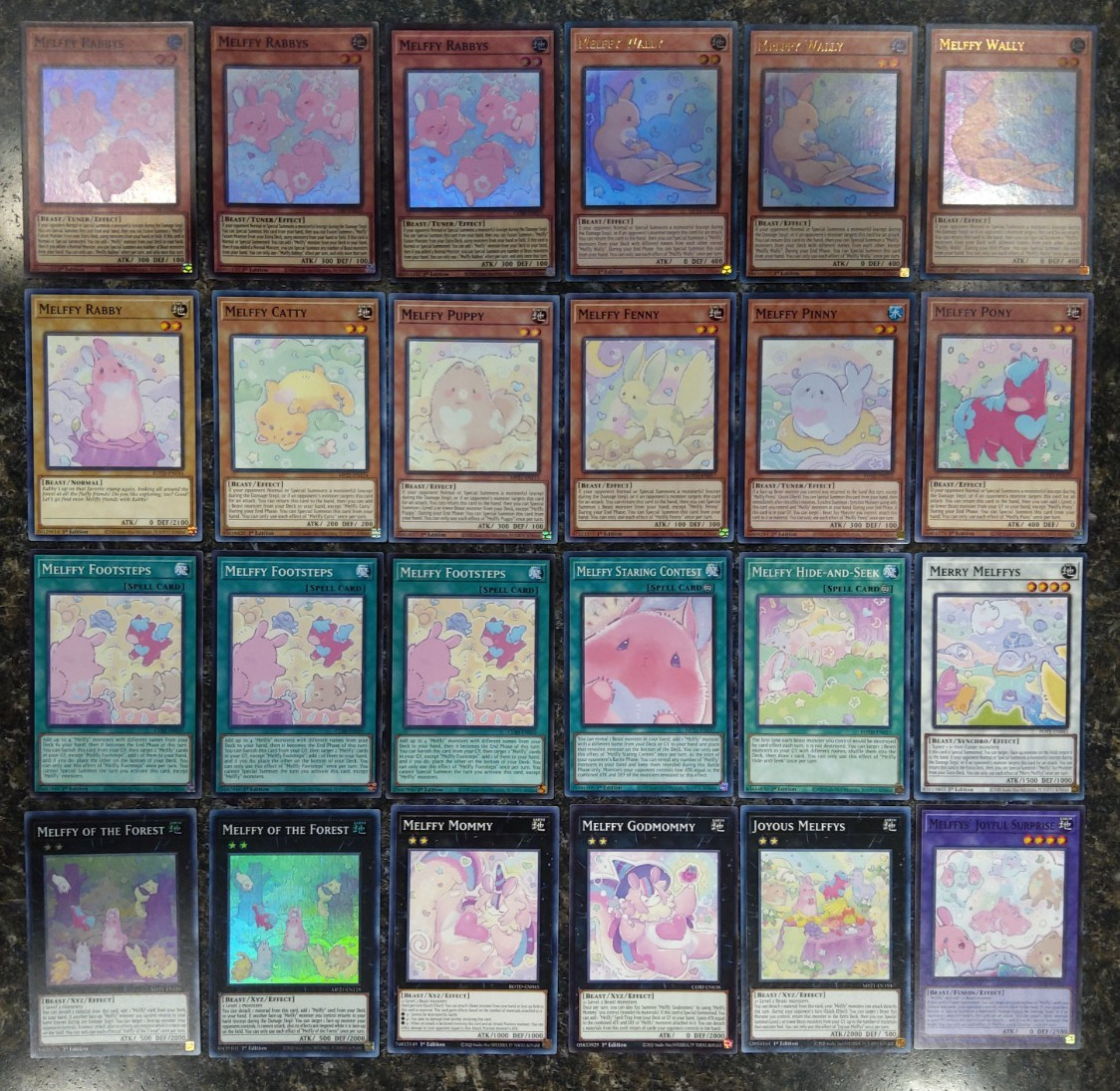 Melffy Deck Catty Rabby Puppy Pony Fenny Pinny Wally Joyous Cute Cards Yugioh