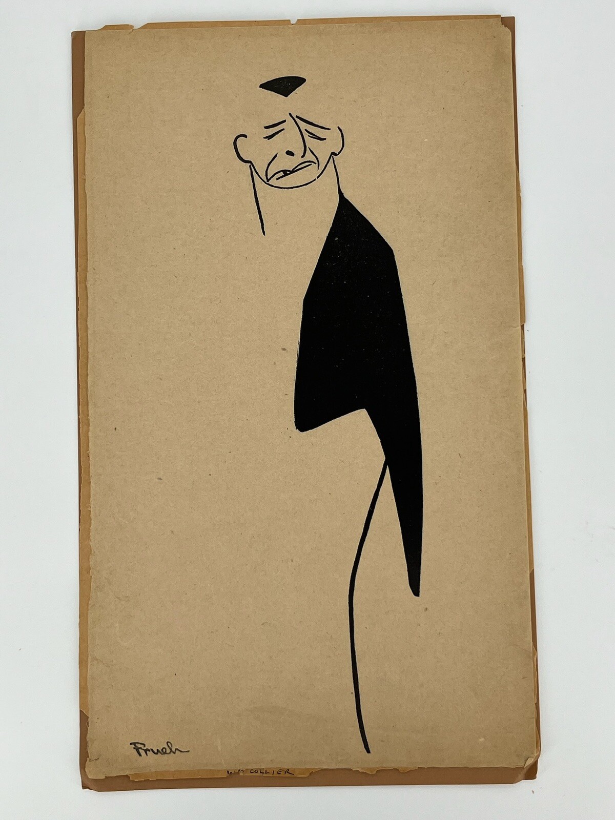 Alfred J. Frueh Original Caricature of William Collier Extremely Rare Antique