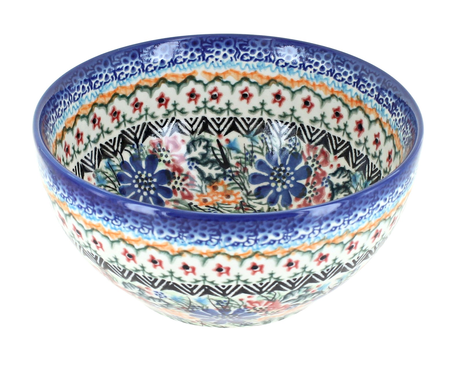 Blue Rose Polish Pottery Ashley Cereal/Soup Bowl
