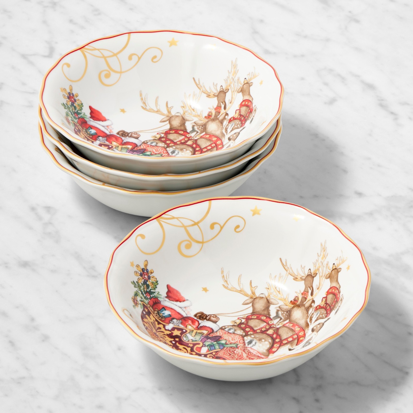 Williams Sonoma 'Twas the Night Before Christmas Cereal Bowls, Set of 4