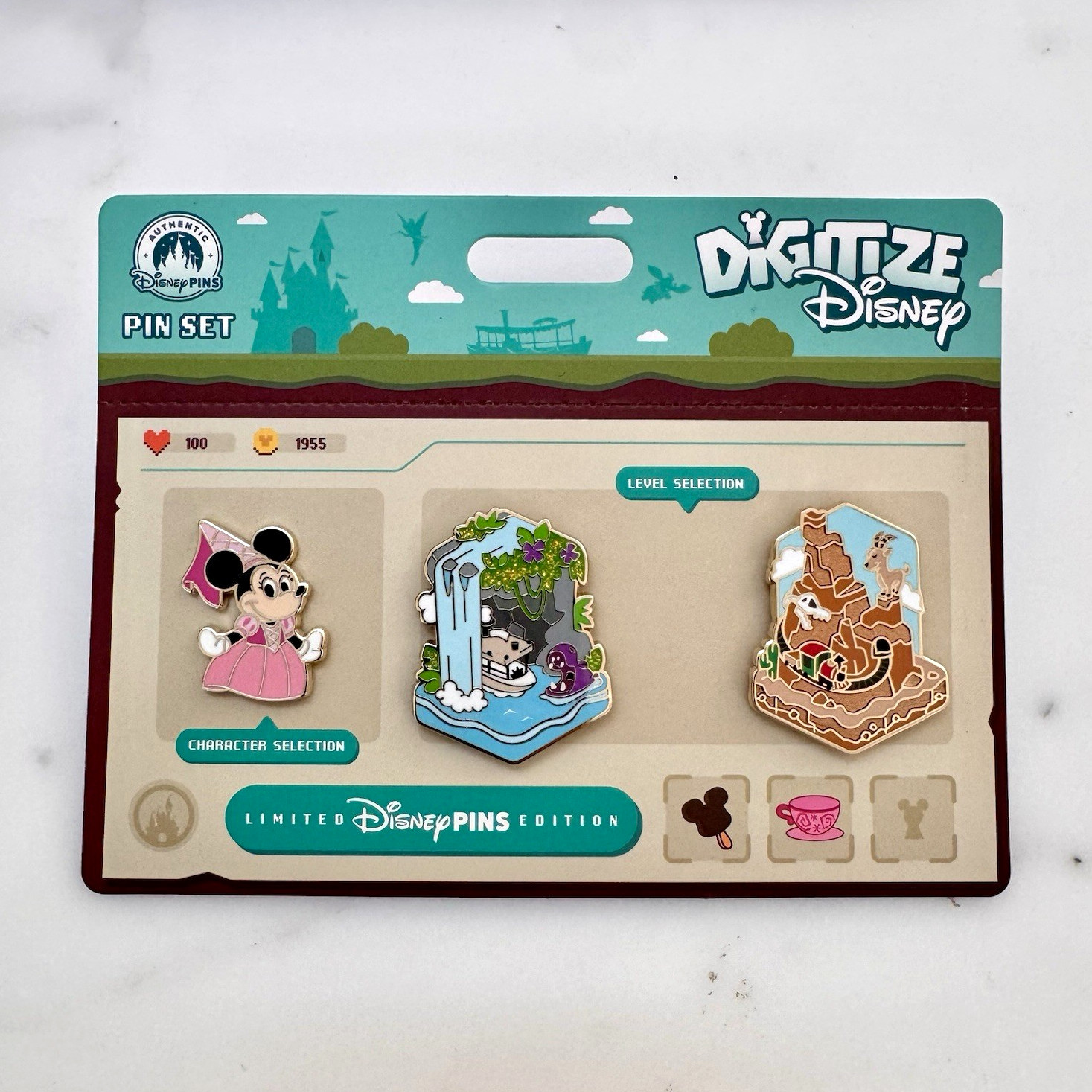 2026 Digitize Disney Pin Set Of 3 - Minnie Mouse Disneyland Limited Edition 3000