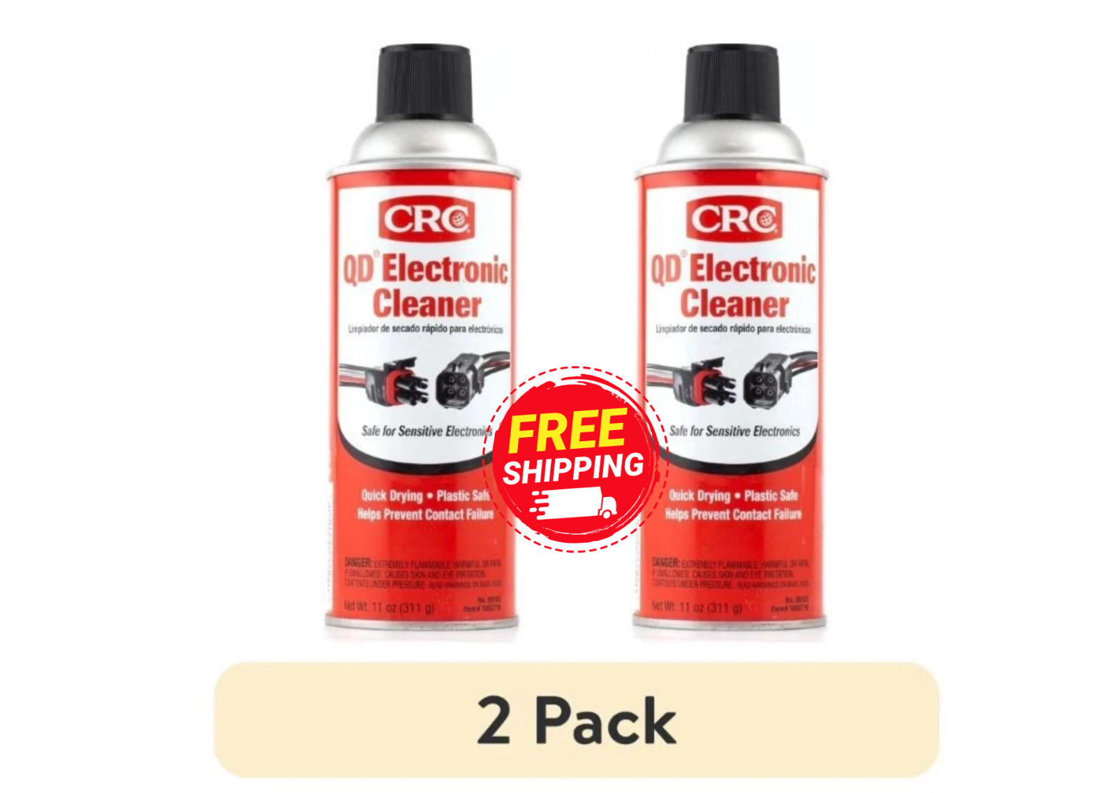 2 pack Electronic Contact Cleaner Spray Best Quick Drying Fix CRC QD Corrosion 2 pack Electronic Contact Cleaner Spray Best Quick Drying Fix CRC QD Corrosion