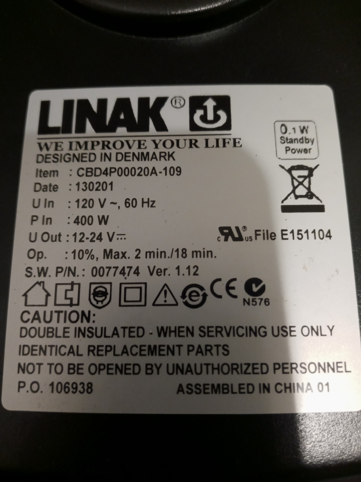 Linak CBD4P00020A-109 Dual Channel Actuator Controller Unit Fully functional Linak CBD4P00020A-109 Dual Channel Actuator Controller Unit Fully functional