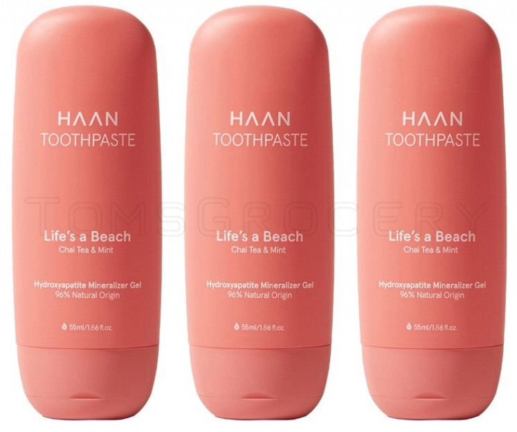 3 HAAN LIFE\'S A BEACH Chai Tea & Mint Mineralizer Gel Toothpaste 55ml