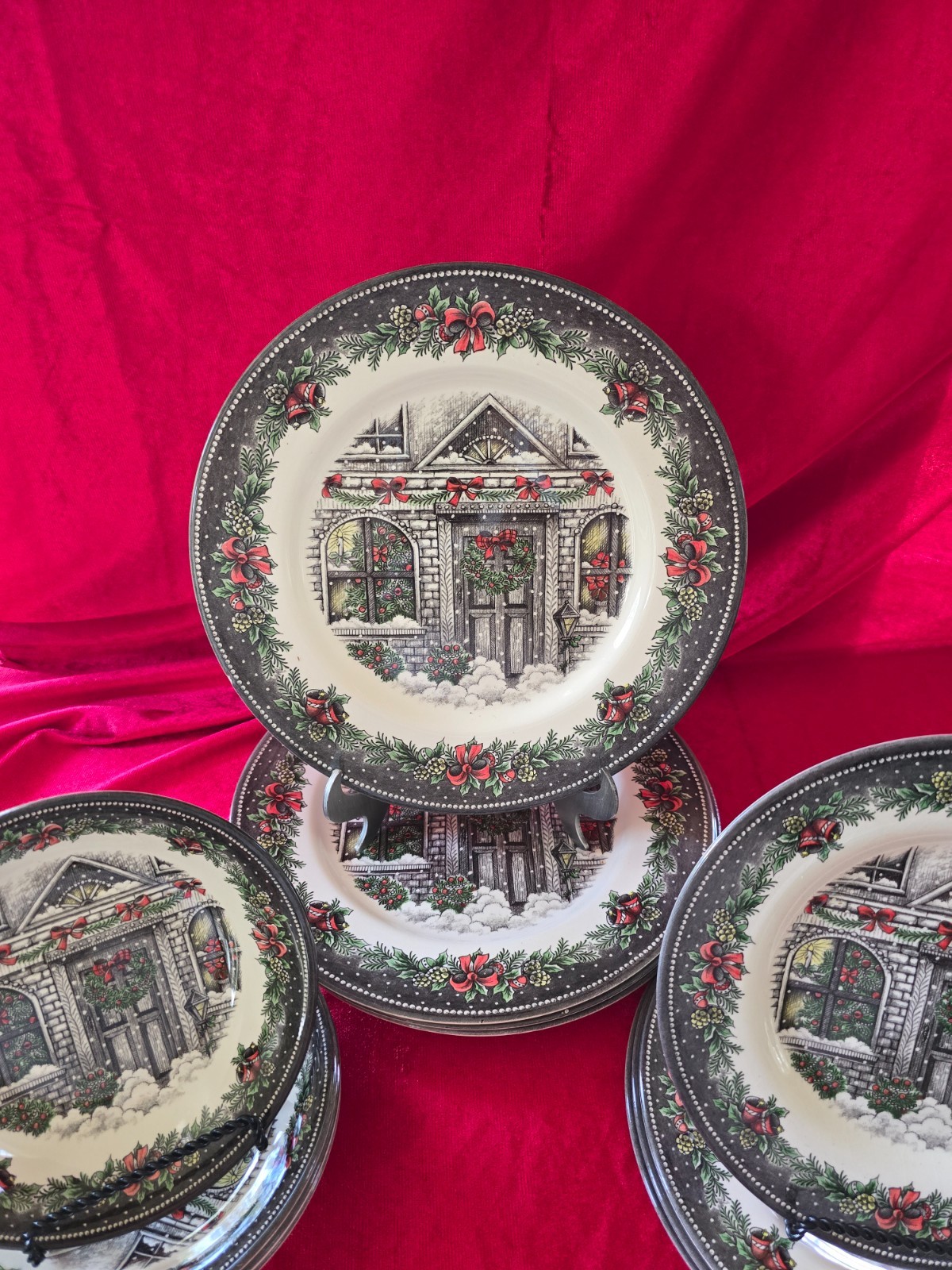 Royal Stafford Christmas Home Dinnerware Set, English Transferware for 4 (12pc)