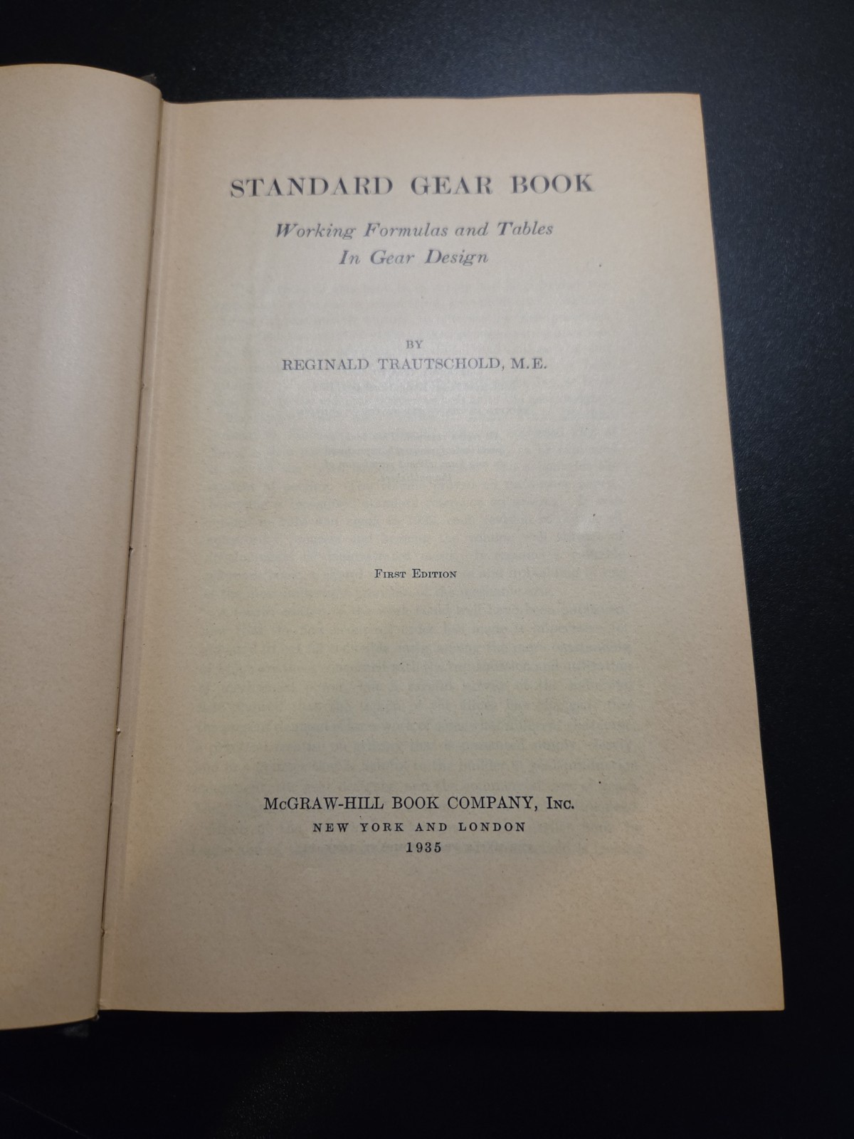 Standard Gear Book, Trautschold, 1935 First Edition Hardback Vintage Antique Standard Gear Book, Trautschold, 1935 First Edition Hardback Vintage Antique