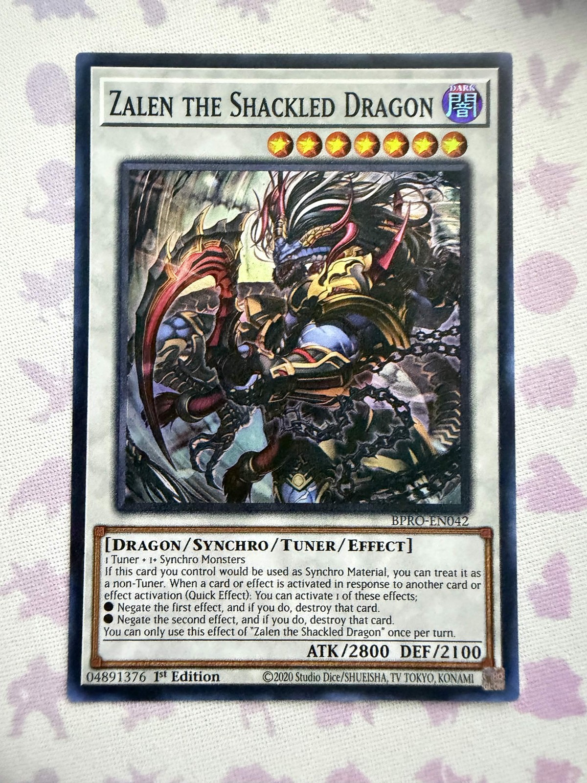 Zalen the Shackled Dragon BPRO-EN042 Burst Protocol Yugioh NM 1st Edition