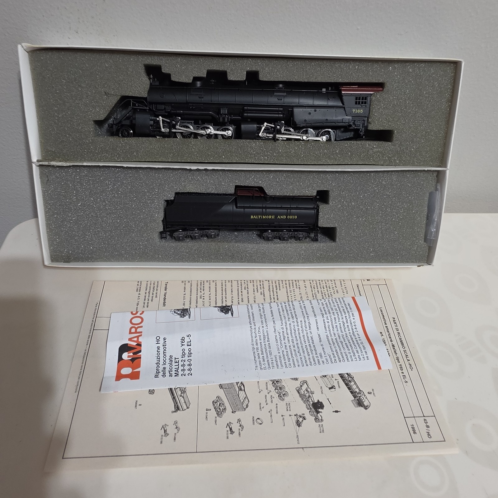 RARE Rivarossi 5400 Mallet 7165 B&O 2-8-8-0 HO Scale Articulated Locomotive
