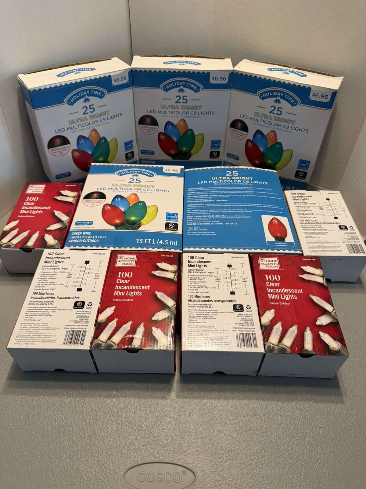 HOME ACCENTS & Holiday Time Lot of 11 Boxes Assorted Christmas Light Sets