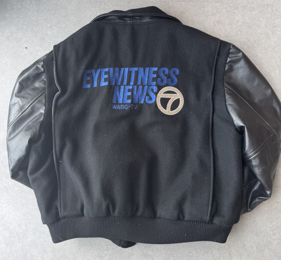 Vintage ABC Channel 7 Eyewitness News Crew Staff Varsity Jacket Size XL Rare
