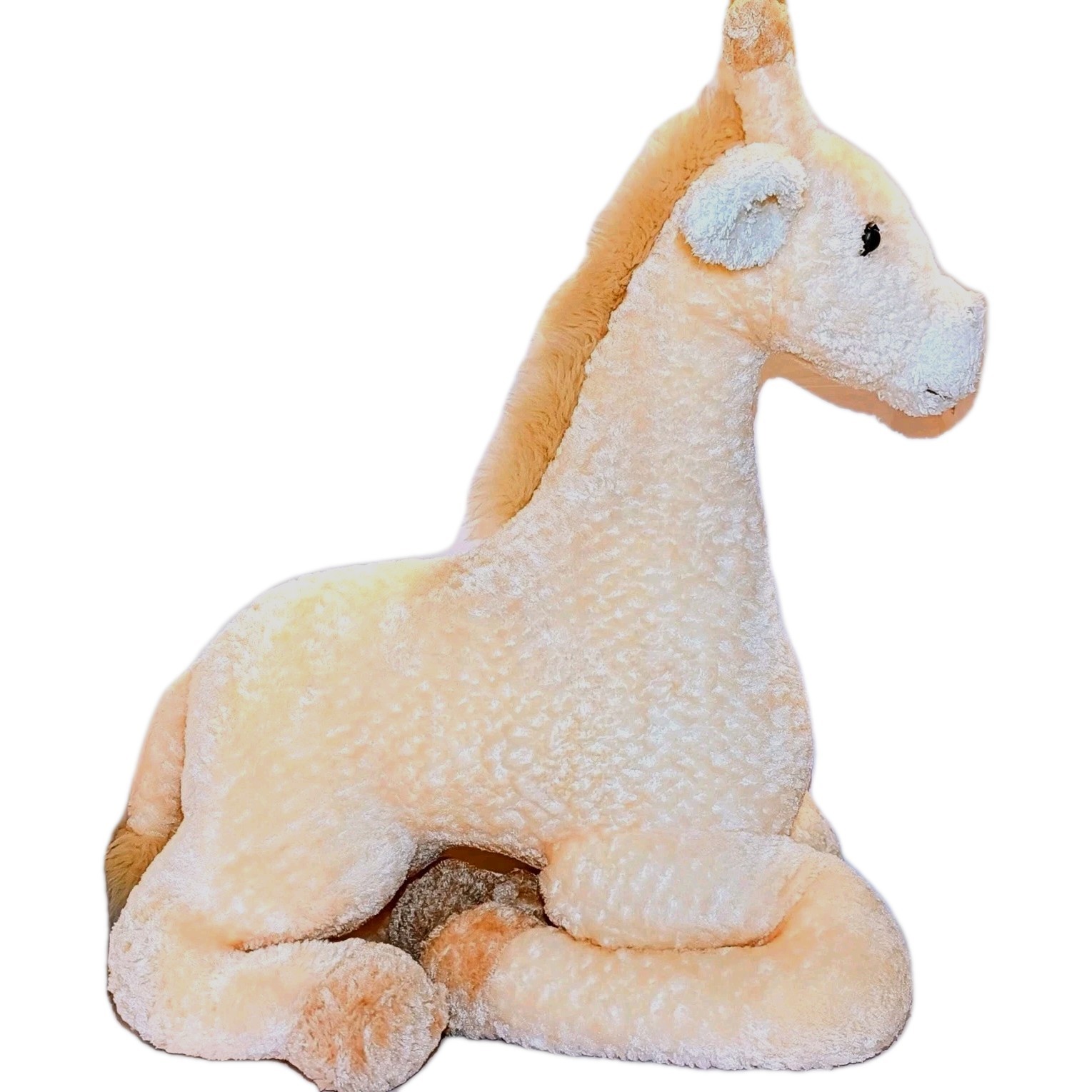 Vtg FAO Baby Giraffe Yellow Plush Fifth Ave Schwarz Rattle Squeak Big 18\