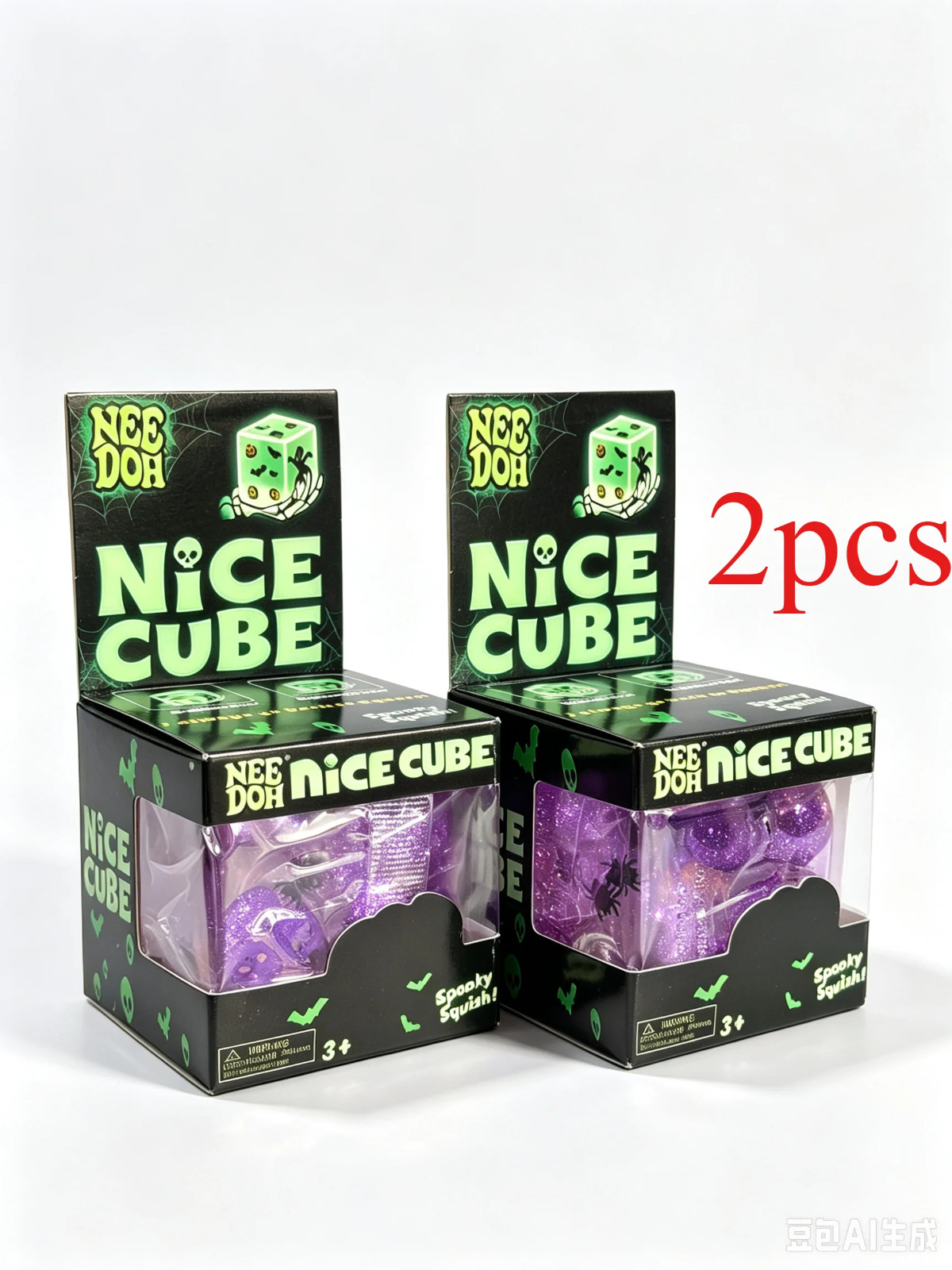 Nee-Doh-Halloween Nice Cube , Spooky Squish Schyling Halloween Squishy Pumpkin