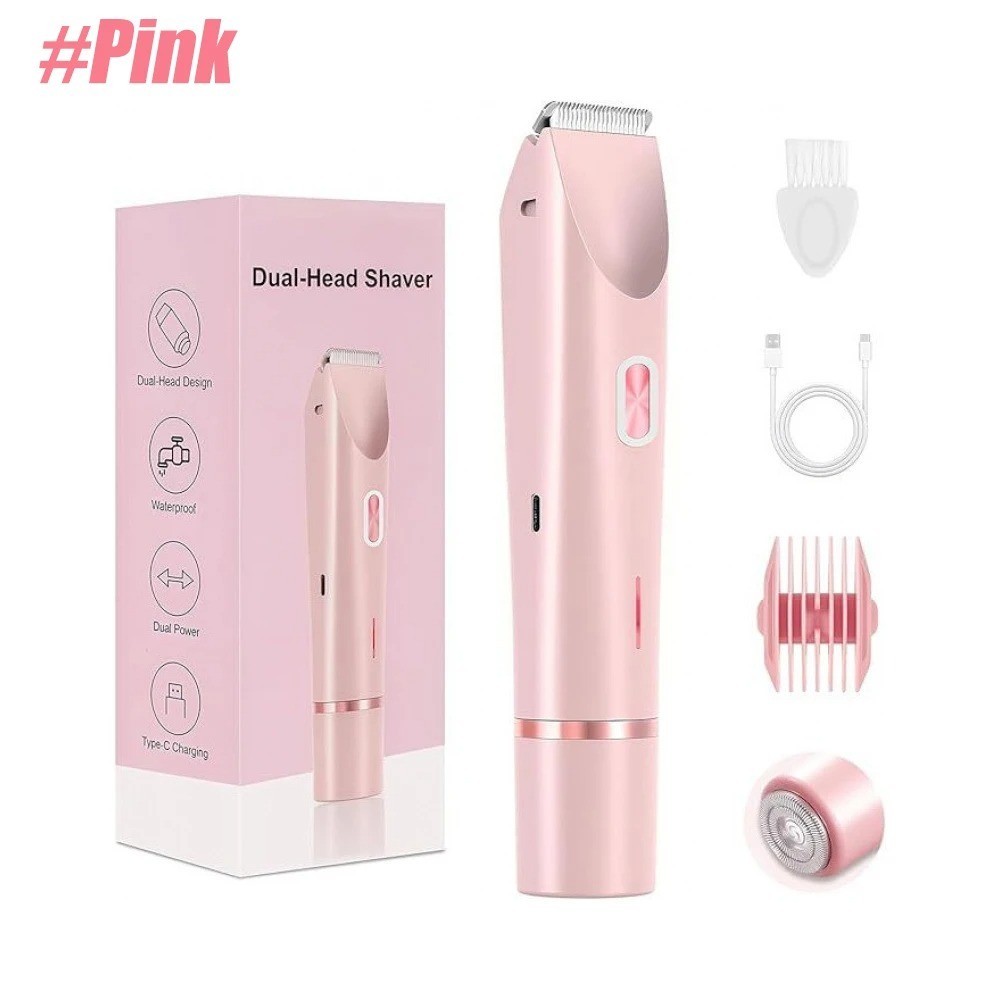 Dermave Bikini Shaver, 2 in 1 Dual Head Bikini Trimmer & Body Shave... Fast Ship