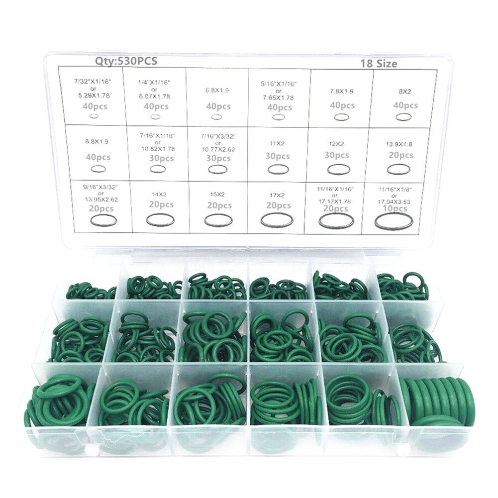 31Pcs R134A High Low Pressure Valve Core Installer with 530Pcs A/C O-Ring Set