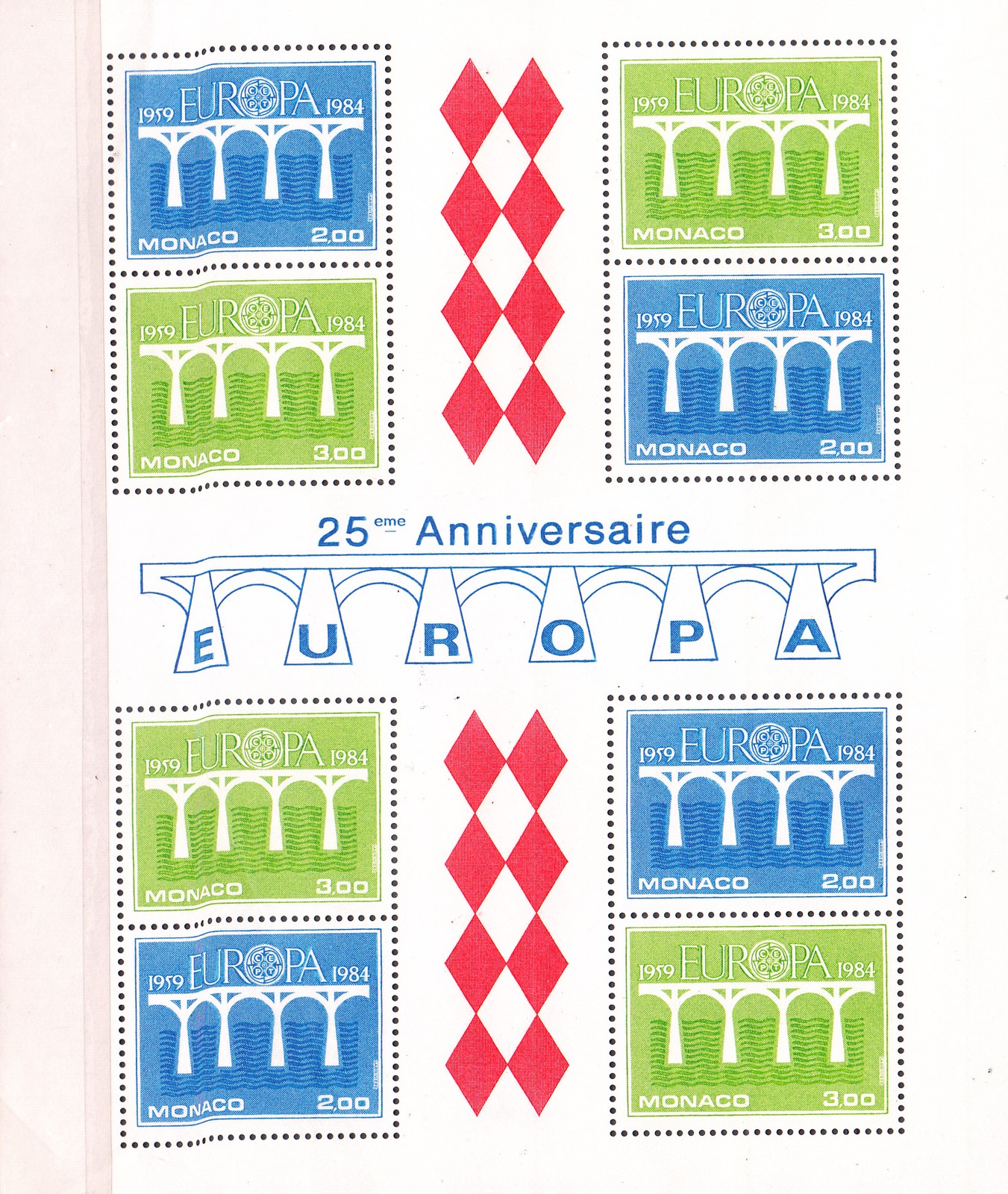 W MONACO 1425a EUROPA 25TH ANNIVERSARY W MONACO 1425a EUROPA 25TH ANNIVERSARY