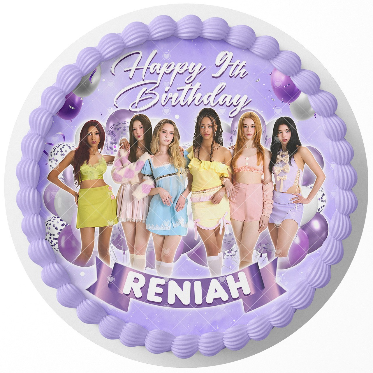 Katseye Kpop Band Edible Cake Topper Party Decoration Hunter Edible Image