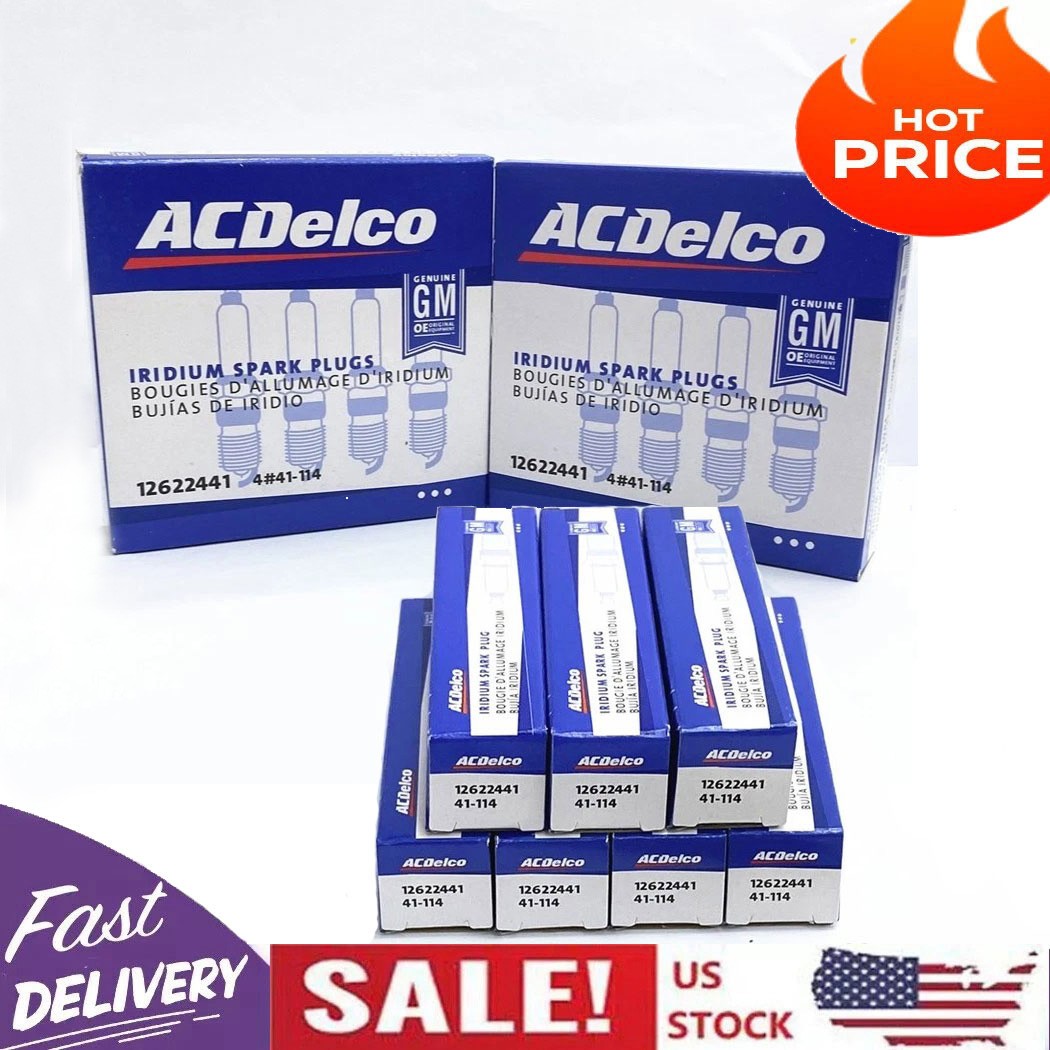 8PC 41-114 IRIDIUM SPARK PLUGS for 2014-2026 CHEVY GMC CADI ACDELCO 12622441 OEM