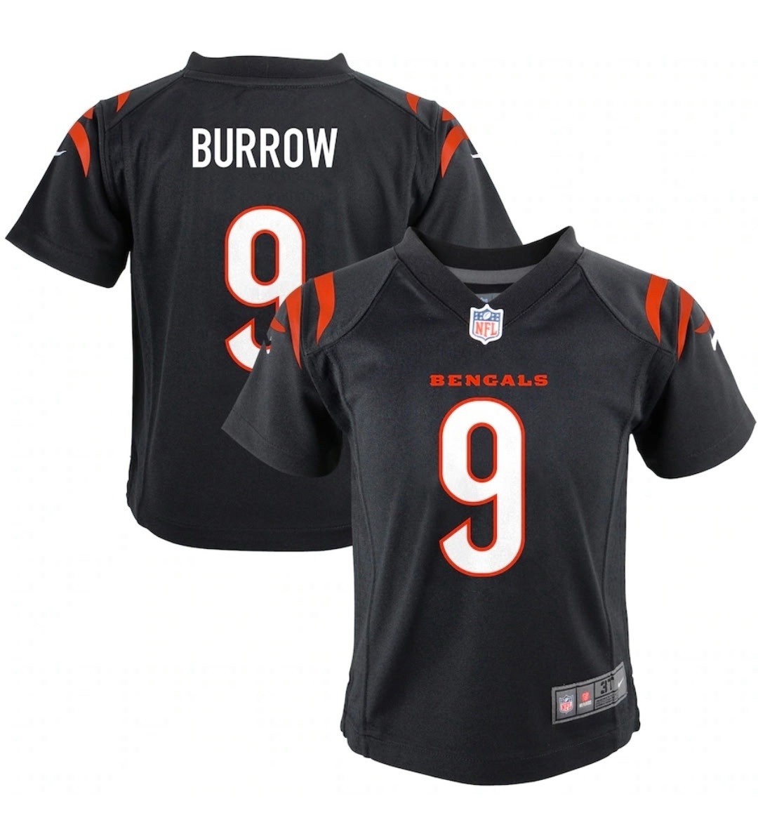 NEW Joe Burrow #9 Cincinnati Bengals Kids 12 Mo Nike Football Jersey NFL NEW Joe Burrow #9 Cincinnati Bengals Kids 12 Mo Nike Football Jersey NFL