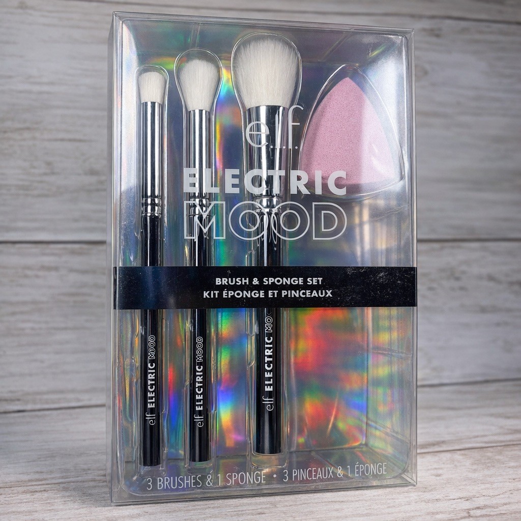 e.l.f. Electric Mood Brush & Sponge Set - 4 Piece Set
