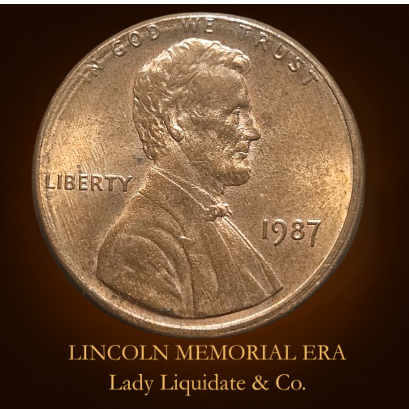 1987 P  Lincoln Memorial Cent – STRIKE ERROR  \
