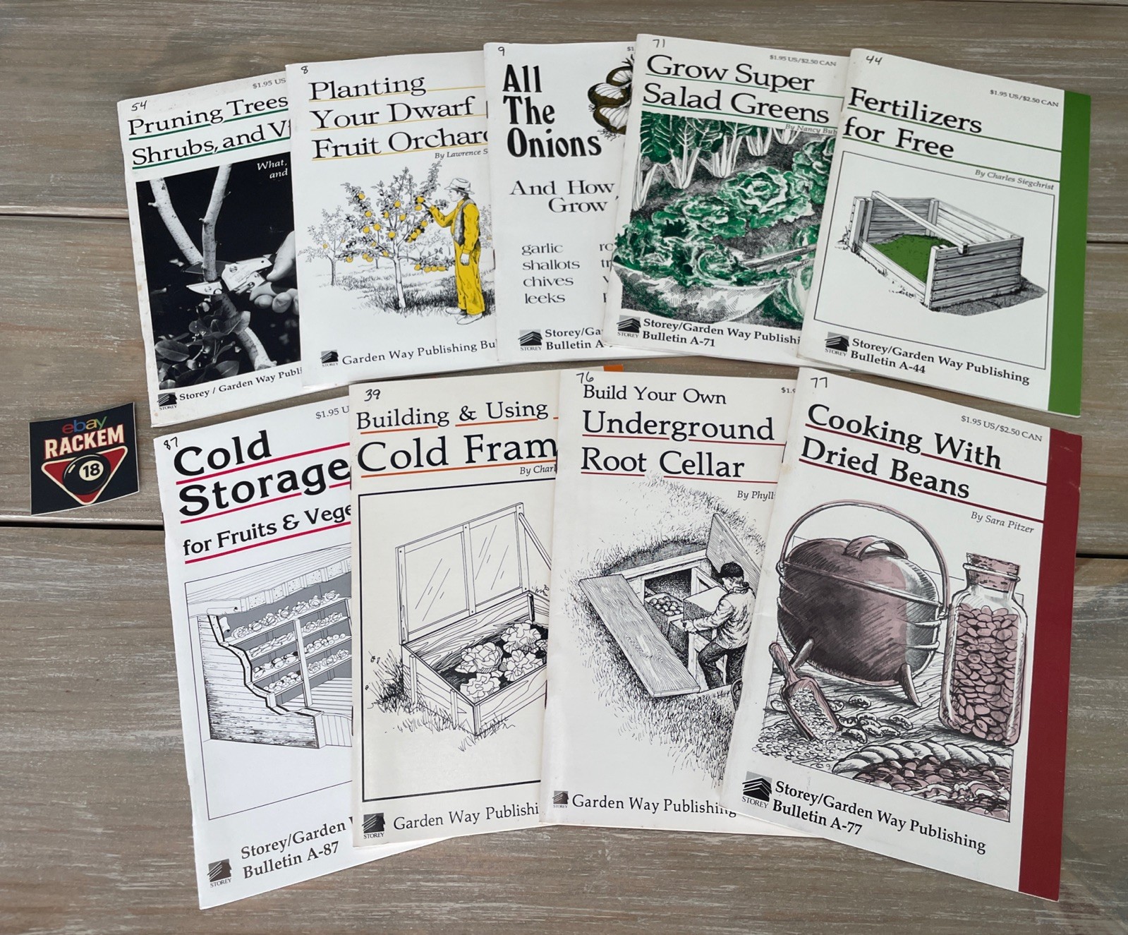 9 Gardening Booklets Lot Garden Way Storey Publishing Country Wisdom Bulletins