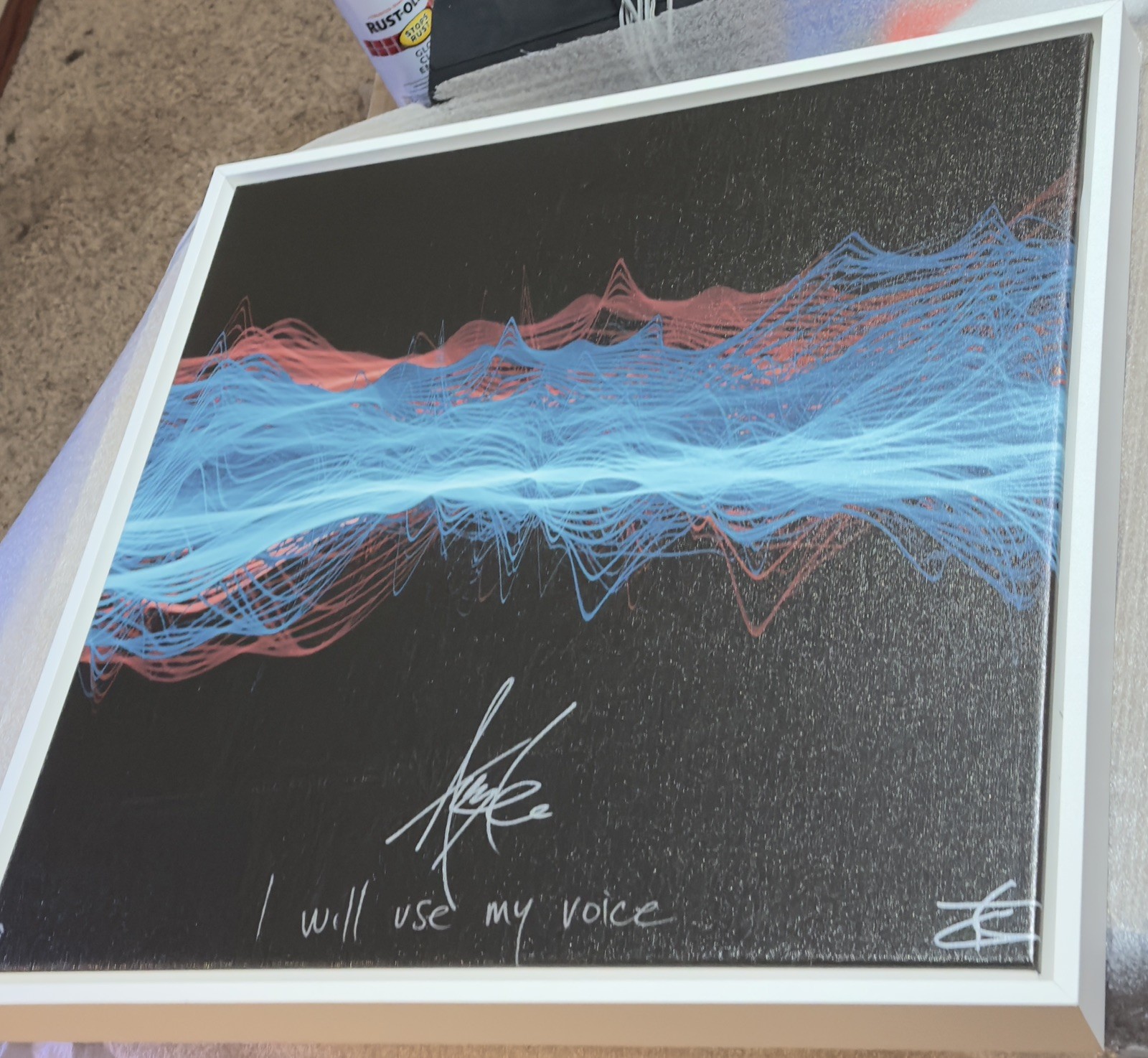 Amy Lee Evanescence Signed Soundwaves Art Framed - Very Limited To 49/50 Pieces 