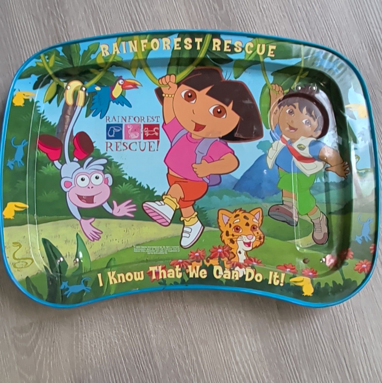 VTG Kidz Trays Dora the Explorer Rainforest Rescue Snack Tray 2003 Multicolor