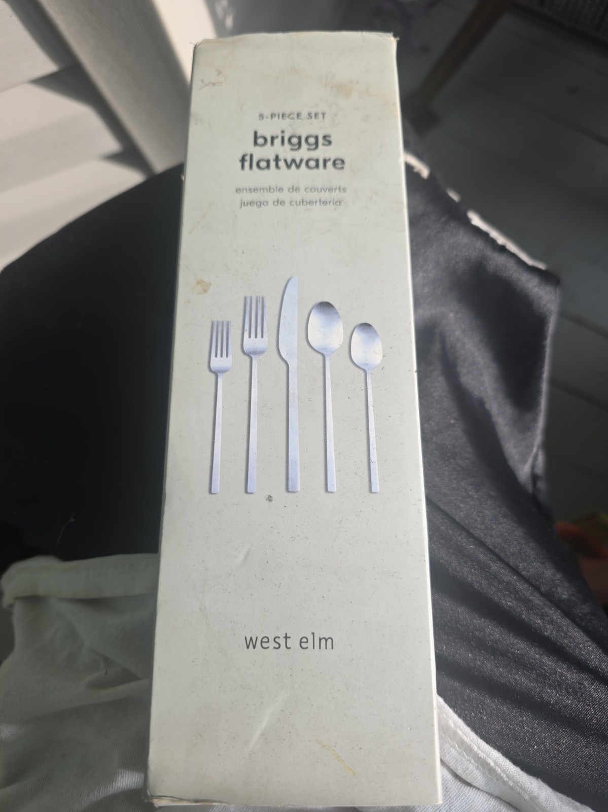 New West Elm Stainless Flatware  SIDNEY  - 5pc SATIN #z