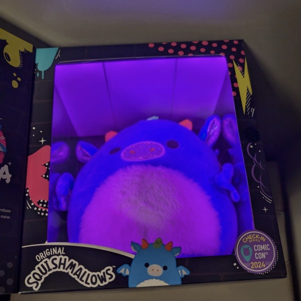 Jazwares Squishmallows Tatiana The Dragon Blacklight LE 500 SDCC 2024 Exclusive Jazwares Squishmallows Tatiana The Dragon Blacklight LE 500 SDCC 2024 Exclusive