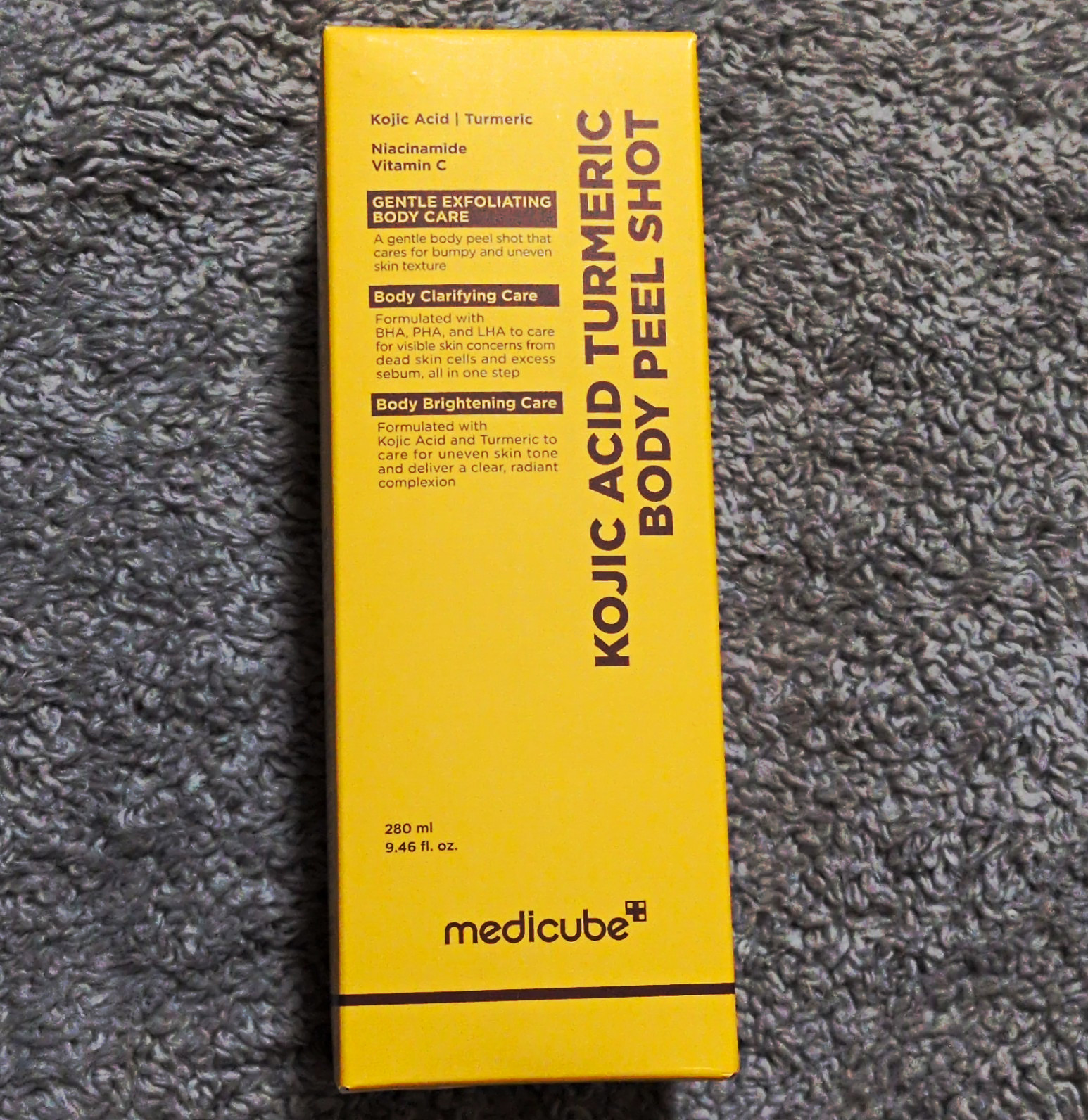 medicube Kojic Acid Turmeric Body Peel Shot Kojic Acid BHA 9.46 fl oz CGA003 medicube Kojic Acid Turmeric Body Peel Shot Kojic Acid BHA 9.46 fl oz CGA003
