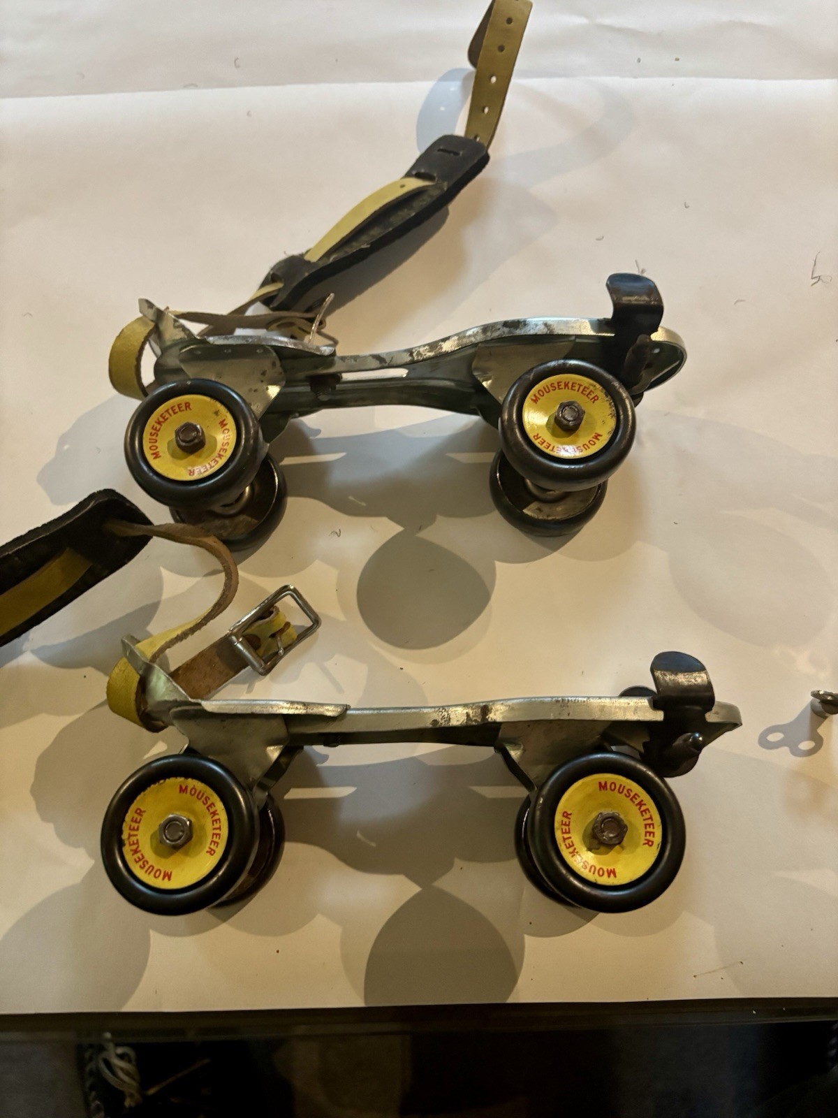 Vintage 1950s Disney Mickey Mouse Club Mouseketeer Steel Roller Skates w/ Key