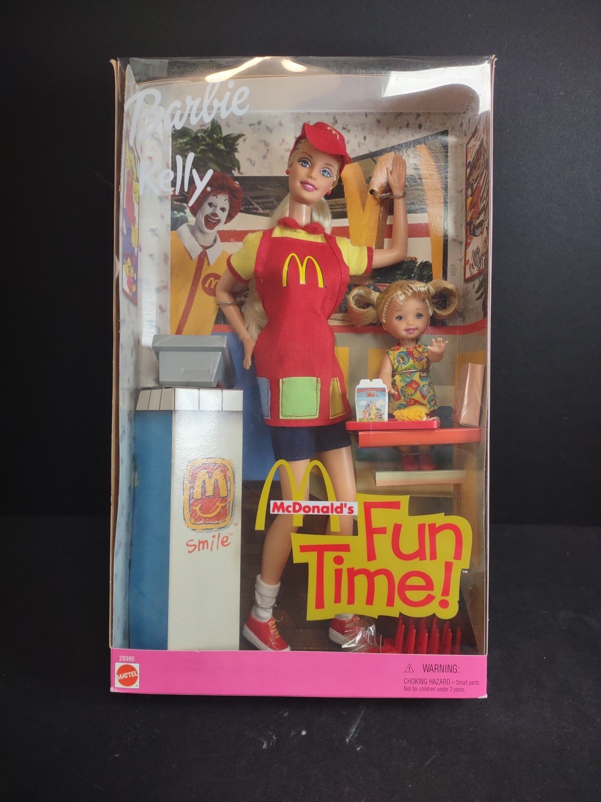 Vintage 2001 Barbie And Kelly McDonald\'s Fun Time Dolls Playset Mattel #29395