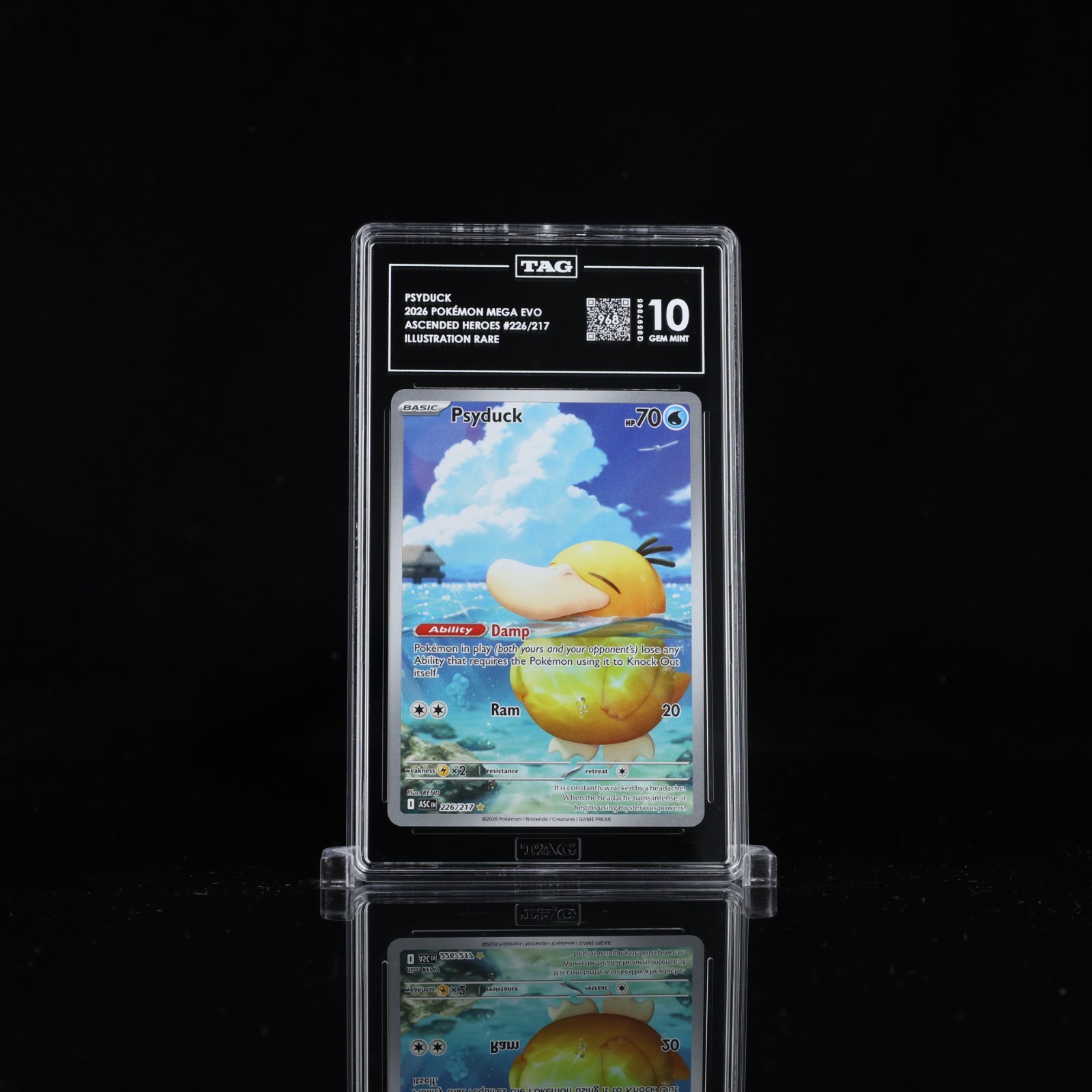 Psyduck 226/217 Me: Ascended Heroes Illustrated Rare TAG 10 GEM MINT